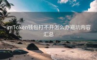 imToken钱包打不开怎么办避坑内容汇总